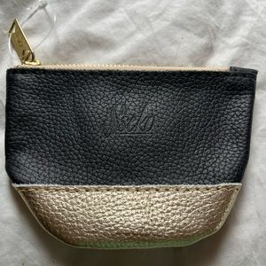 Sseko small moon clutch in black pebble